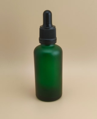 Delicate Design Matte Clear Dark Green Smooth Dropper Bottle for Essence