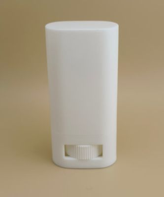 Plastic White Flat Smooth Lip Balm Packaging Featuring CRC Possible Closure Suitable for Lipsticks Cosmetic Packaging Needs
