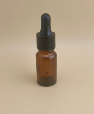Delicate Design Mini Clear Brown Smooth Round Dropper Bottle for Skincare