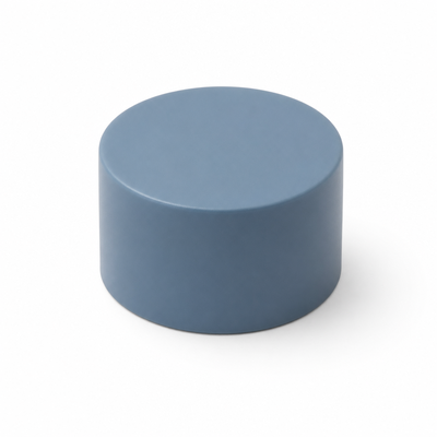Bluegrey Plastic Round Smooth Matte Cap for Cosmetic Bottles